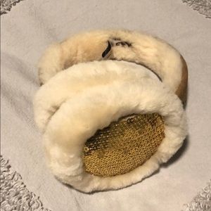 Gold sequin Ugg earmuffs